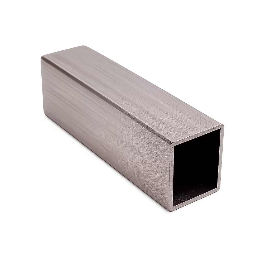 Perfil tubular rectangular (PTR) de acero inoxidable resistente a la corrosión.